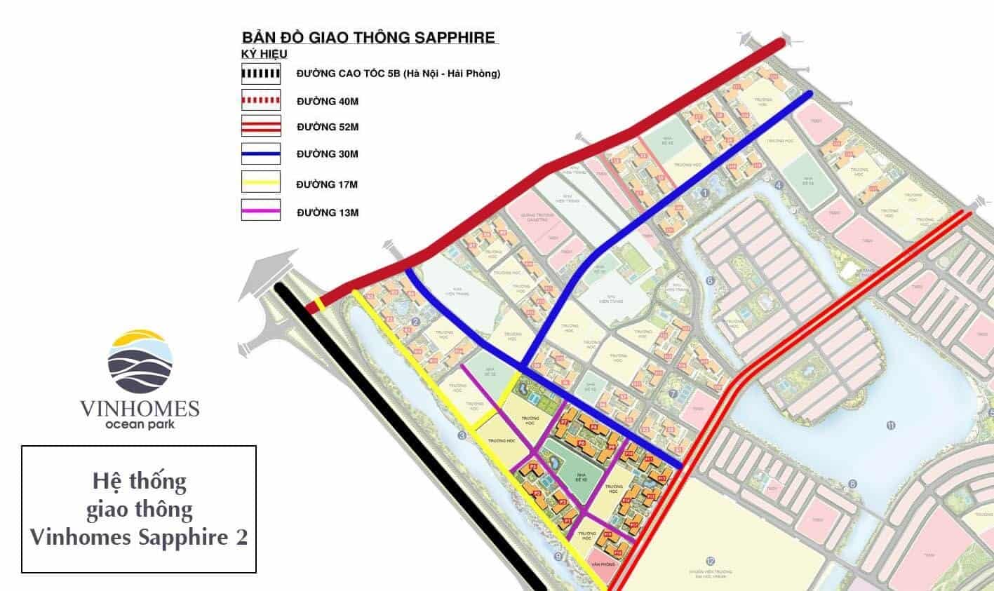 Mặt bằng phân khu Sapphire 2 Vinhomes Ocean Park