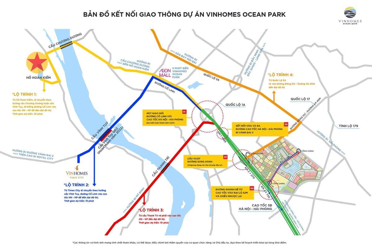 Làm sao để đến được Vinhomes Ocean Park Hà Nội?